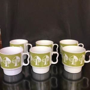 Vintage 70s Japanese Cups (Set of 6)